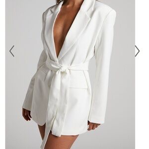 BRAND NEW Showpo Denali Mini Dress - Tie Waist Blazer